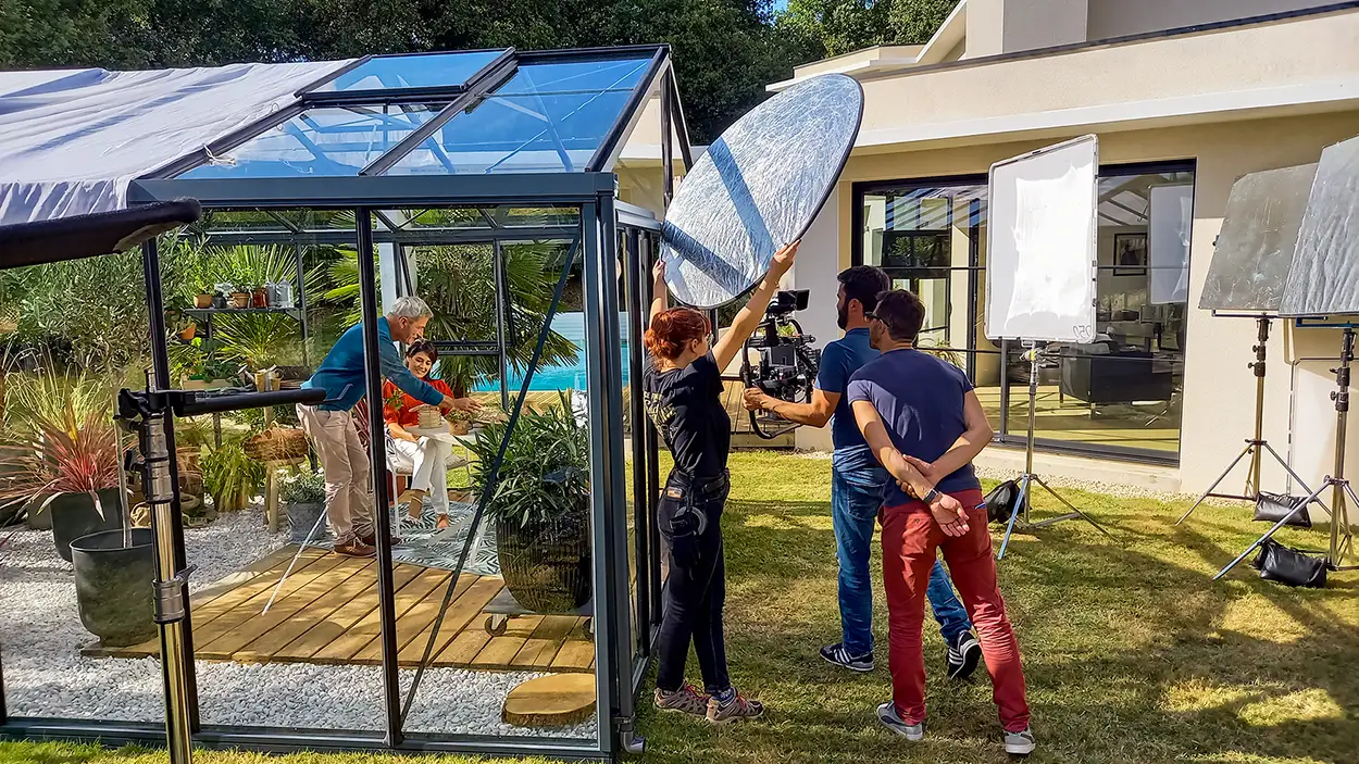 monteurs sur un plateau tv